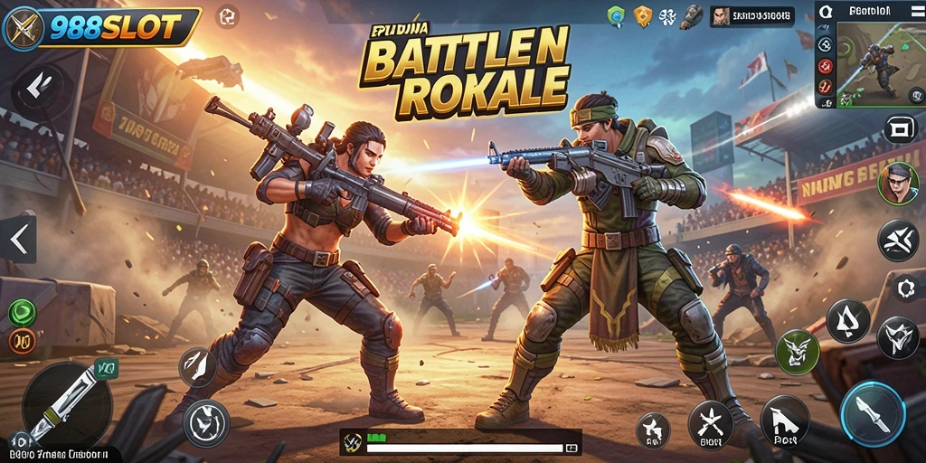 Gameplay seru di dunia Battle Royale 988SLOT.