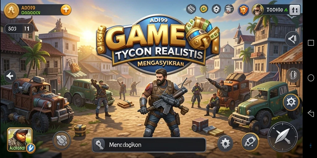 Screenshot gameplay ADI99 menampilkan pengalaman Tycoon yang mendalam.