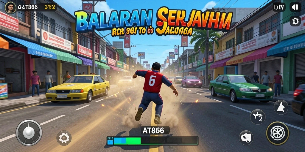 Gameplay AT866 yang mendebarkan dengan kecepatan tinggi.