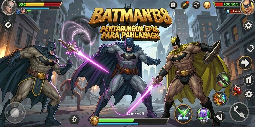 Tangkapan layar utama gameplay seru dalam BATMAN138 dengan pertarungan yang intens.