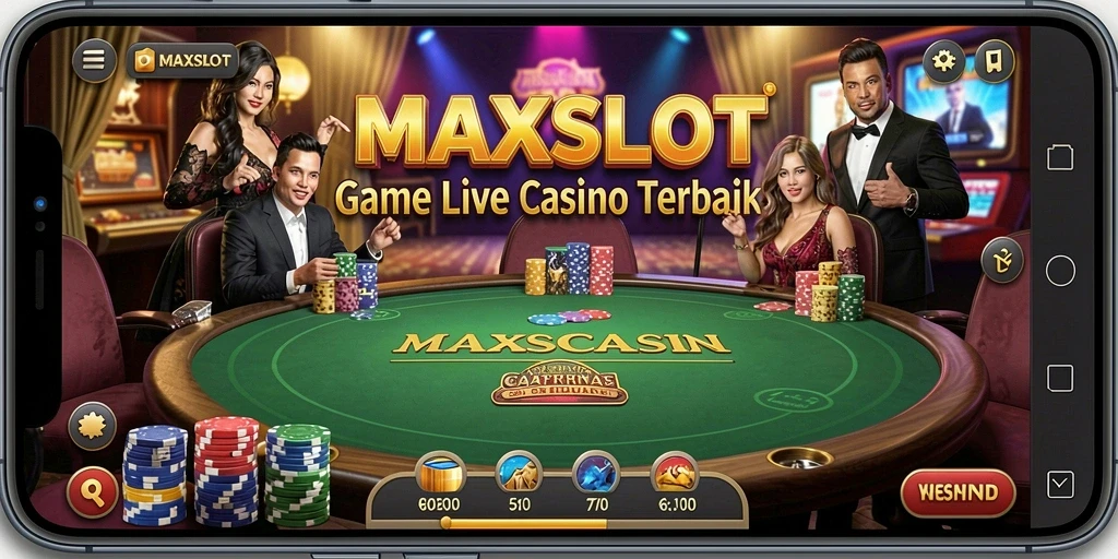 Screenshot gameplay LIVE Casino MAXSLOT yang mendebarkan.
