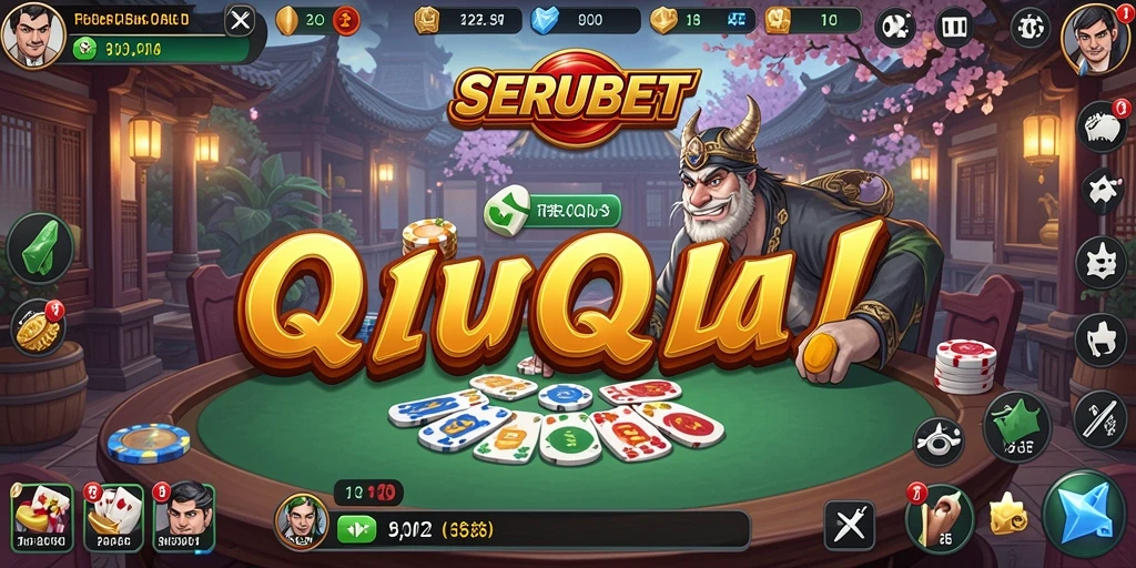 Tampilan gameplay menarik dari SERUBET yang memberikan sensasi bermain QiuQiu.